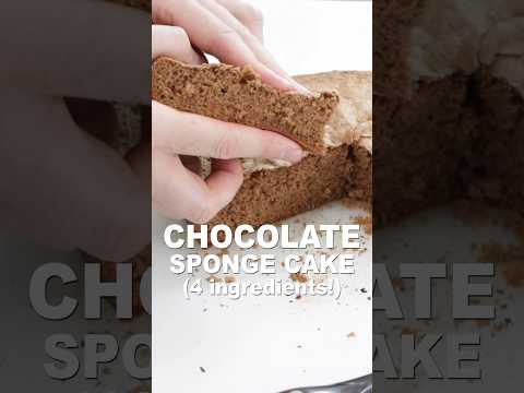 Chocolate Sponge Cake only 4 ingredients