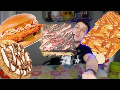 Panda Express Blazing Bourbon Chicken, Crumbl Cookie, Sweets & More Mukbang Cheat Day! 🤤