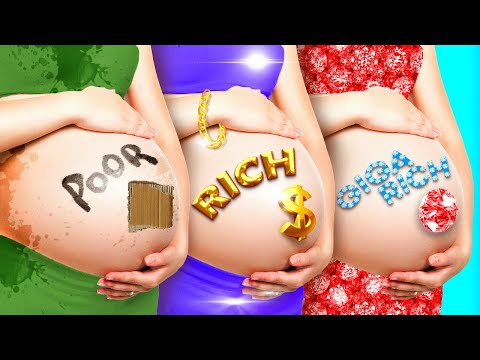 Poor vs Rich vs Giga Rich Parent! Smart Parenting Hacks and DIYs