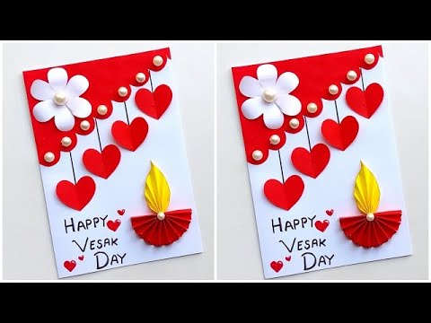 Happy Vesak day card ideas 2024 / How to make Vesak day greeting card / Vesak card nirmana