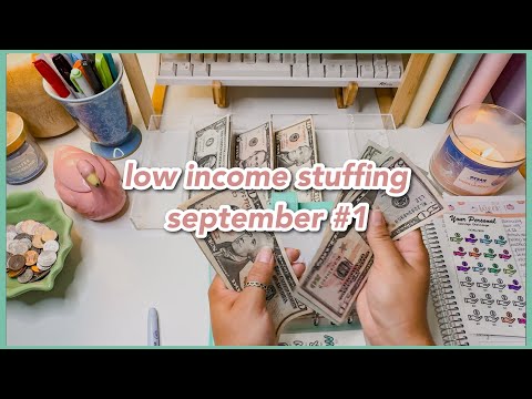 cash envelope/ sinking funds stuffing | september week #1 | low income budget | budgetwithamanda