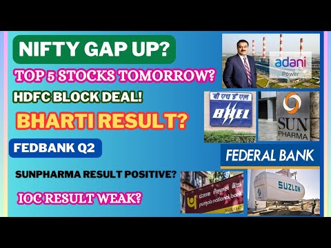 Nifty Gap Up? - Banknifty Trend Tomorrow? | Bharti | Adanipower | IOC | Bhel | PNB | Fedbank | Tamil