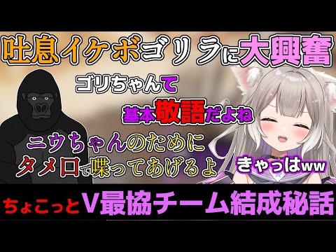 けもの2匹がV最協チームを組んだ経緯とゴリちゃんの吐息イケボ耳福ボイスにキュンキュンする夜絆ニウ【夜絆ニウ/ネオポルテ/バーチャルゴリラ/花芽なずな/ぶいすぽ/切り抜き/APEX/V最協決定戦/S5】