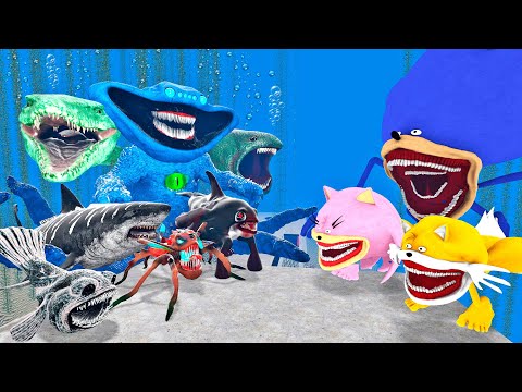 🌊 SEA MONSTERS EL GRAN MAJA & BLOOP SONIC TAPES FAMILY ZOOCHOSIS UNDERWATER SPARTAN KICKING in Gmod