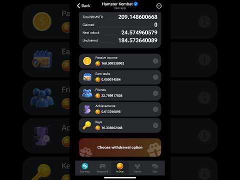 Hamster kombat new airdrop update ||#hamsterkombat #shorts #token #crypto #hamsterairdrop