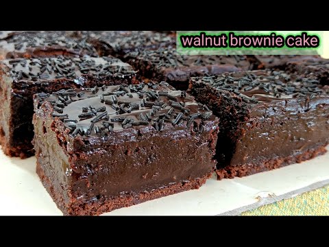 Walnut brownies | brownies recipe | dark chocolate brownies