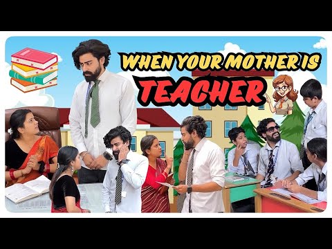 When Your Mother is Teacher 👩‍🏫 #teachermother #teratrigun #schoollifecomedy