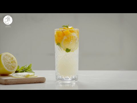 【芒種】芒果風味氣泡飲｜Mango Sparkling Water｜Home cafe｜C2食光｜4K【Cooking ASMR】