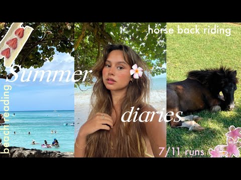 Summer diaries🍋horse back riding, reading on the beach, yummy desserts