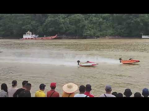 Kapit Powerboat Race 2024 - Day 2 (14th July 2024) 18HP Tunnel Boat Saringan Final Race 1