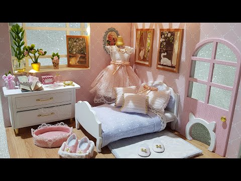 DIY Miniature dollhouse kit My little scene series - Enjoy the life - very beautiful pink room