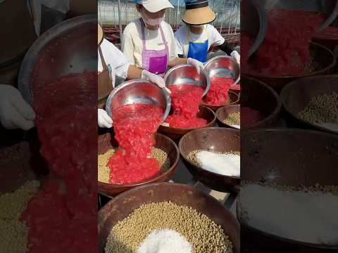 The process of making watermelon soybean paste