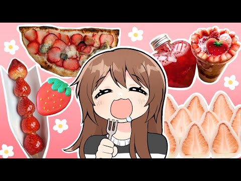 Everything I ate at a Strawberry Festival 🍓