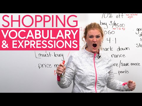 English Vocabulary & Expressions for SHOPPING in North America