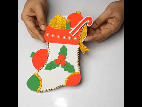 Festive boots of Santa Claus with your own hands #diy #navidad #youtubeshorts