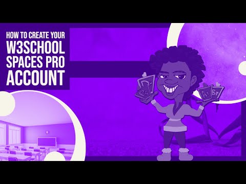 How to create your W3School Spaces Pro Account