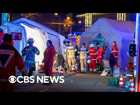 Car hits crowd at German Christmas market, killing at least 1 and injuring dozens, official says