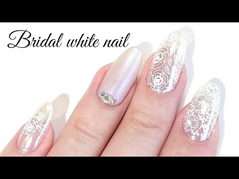 【Can Do】キャンドゥ商品を使ってブライダルネイル✨💍✨《Wedding nail with 100 yen shop products》