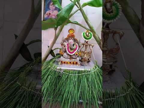 Ganesh Pooja Decoration || Ganesh Chaturthi 2023  #shorts