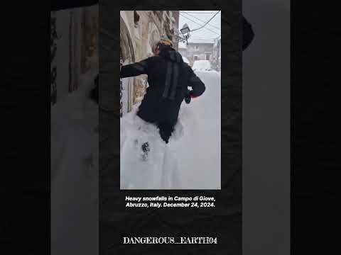 Heavy snowfalls in Campo di Giove, Abruzzo, Italy. December 24, 2024.