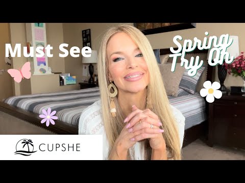 Spring TryOn Haul Featuring Cupshe-Pretty Dresses and More for Women over 40 #Style over 50