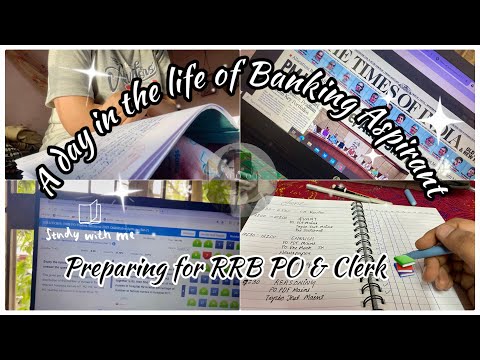 Preparing for *RRB PO & Clerk*  2024 | A day in life  of banking aspirant 🩵📚| #studyvlog