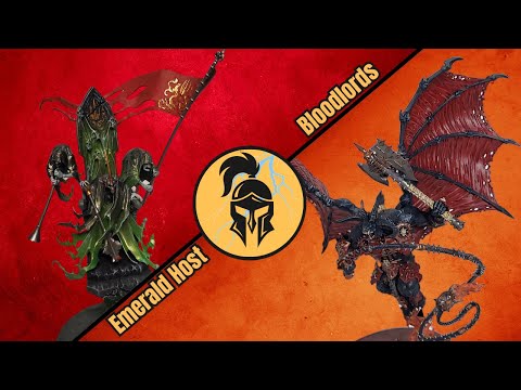 Age of Sigmar Battle Report: Nighthaunt vs Blades of Khorne: Emerald Host vs Bloodlords!!