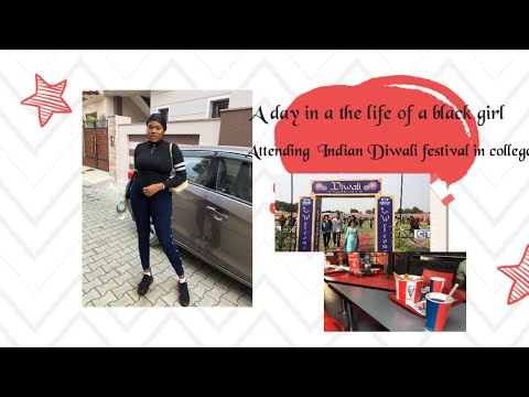 A black girl celebrating Indian #diwali carnival in #college /a day in my life #vlog