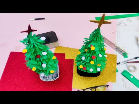 How to make Christmas tree at home 🎄कागज से बनाए Christmas tree🌲happy Christmas 💥#diy