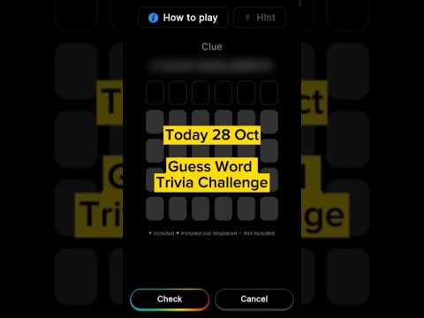 Today 28 Oct Blove DApp Guess Word Trivia Challenge