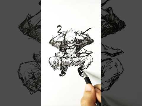 Speed drawing StickMan Ninja 😳✨ #shorts #anime #drawing