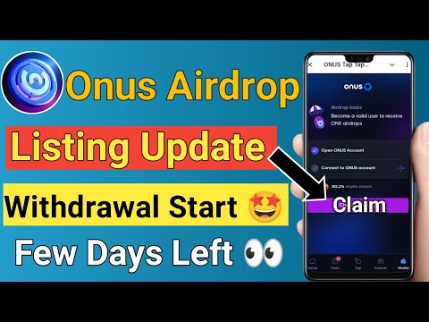 Onus Airdrop listing || Onus tap tap tap withdrawal || Onus tap tap tap listing date