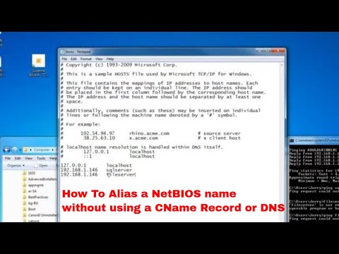 How To Alias a NetBIOS name without using a CName Record or DNS