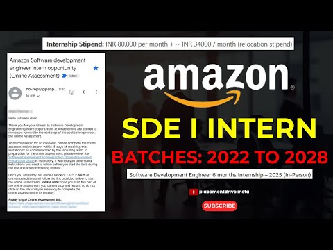 Amazon SDE Internship 2025 | 6-Month Software Development Engineer Internship in India!