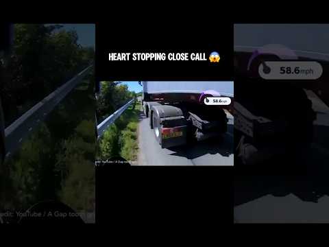 Biker Close Call With SEMI