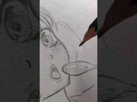 draw cute anime & manga girl #shorts