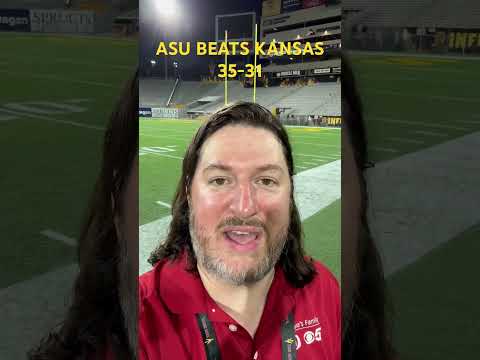 ASU beats Kansas 35-31 to move to 4-1 on the season #shorts #asufootball