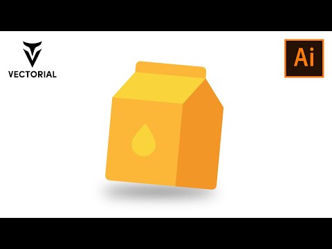 Very easy to draw a cardboard box - Adobe İllustrator tutorial