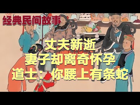 丈夫新逝，妻子却离奇怀孕，道士：你腰上有条蛇#故事 #民间故事