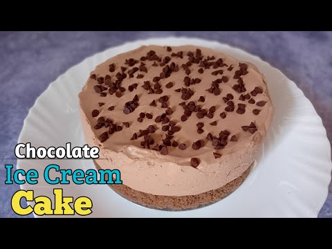 No oven eggless chocolate ice cream cake || Eggless Ice cream cake recipe