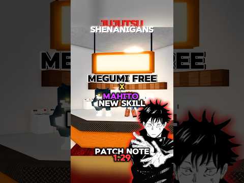 | MEGUMI FREE | PATCH NOTE 1.29 #jujutsushenanigans #roblox #megumi #anime #jjk