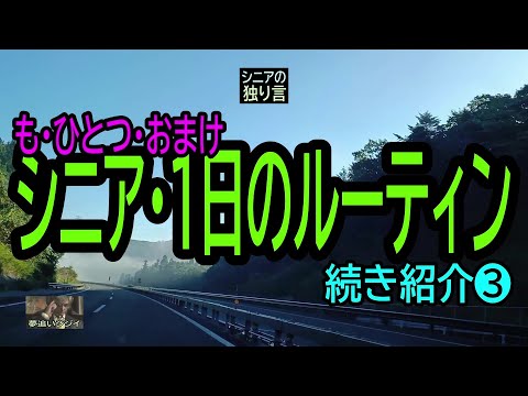 【シニアの独り言】207「❸1日のルーティン❸続き」★夢追いプラン㊲★夢追いジジイ