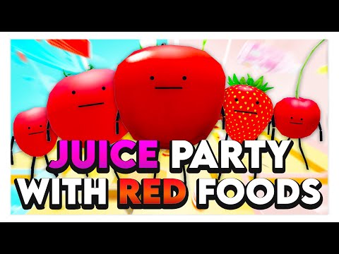 Roblox SECRET STAYCATION JUICE PARTY WITH RED FOODS! 🍎