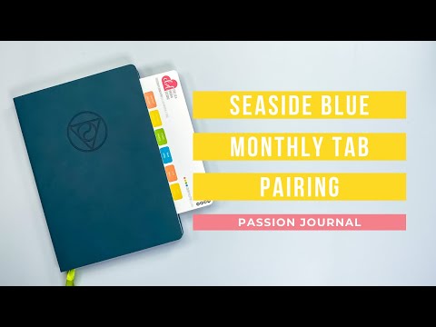 Seaside Blue - Monthly Tabs for the Passion Journal - Passion Planner