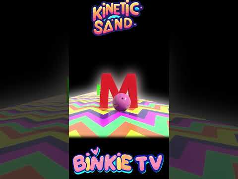 Learn Alphabet with Kinetic Sand Bowling Ball Space Adventure Binkie TV  #kineticsand