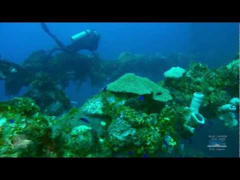 Fujikawa Maru, Truk Lagoon. Dive this Japanese WWII shipwreck with Blue Lagoon Dive Shop.