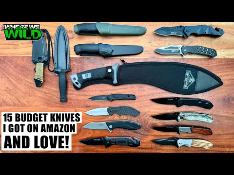 15 BUDGET KNIVES I GOT ON AMAZON AND LOVE! - Camping, Hiking, Fishing, Survival & Everyday Carry