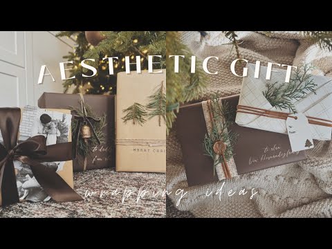 Christmas Gift Wrapping Ideas || Neutral & Aesthetic || Gift Wrap With Me