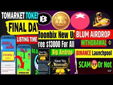 Blum Airdrop Claim moonbix airdrop  Blum Memepad  tomarket airdrop BLUM NEW Update  Hamster airdrop