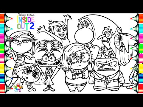 Inside Out 2 Coloring Pages / Envy Anxiety Joy Anger Disgust Sadness Fear Ennui Embarrassment / NCS